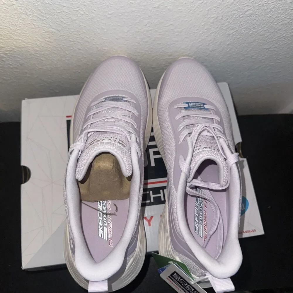 Skechers BOBS Sport Squad Waves Still Wading Women’s 9 Lilac Memory Foam
